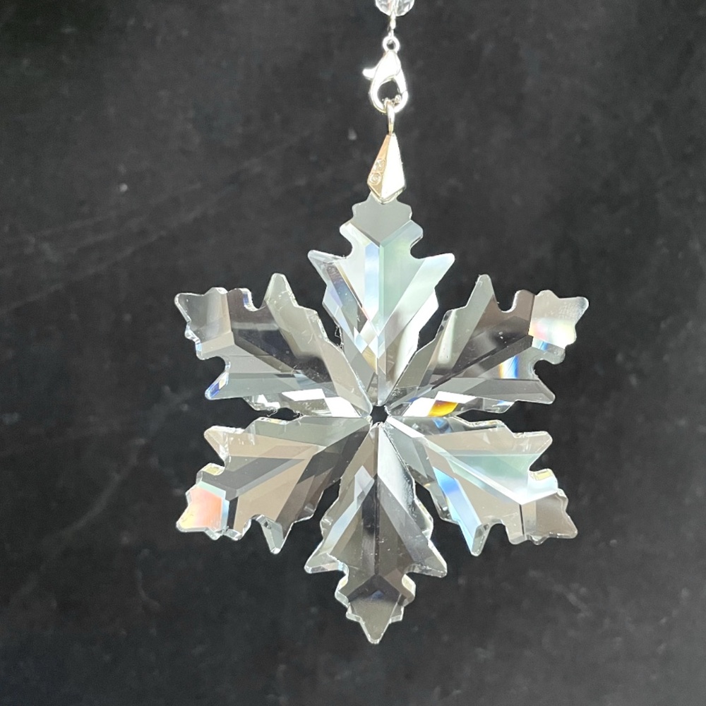 Crystal Snowflake Sun Catcher Christmas Tree Decor Czech Bohemia Crystal Gift